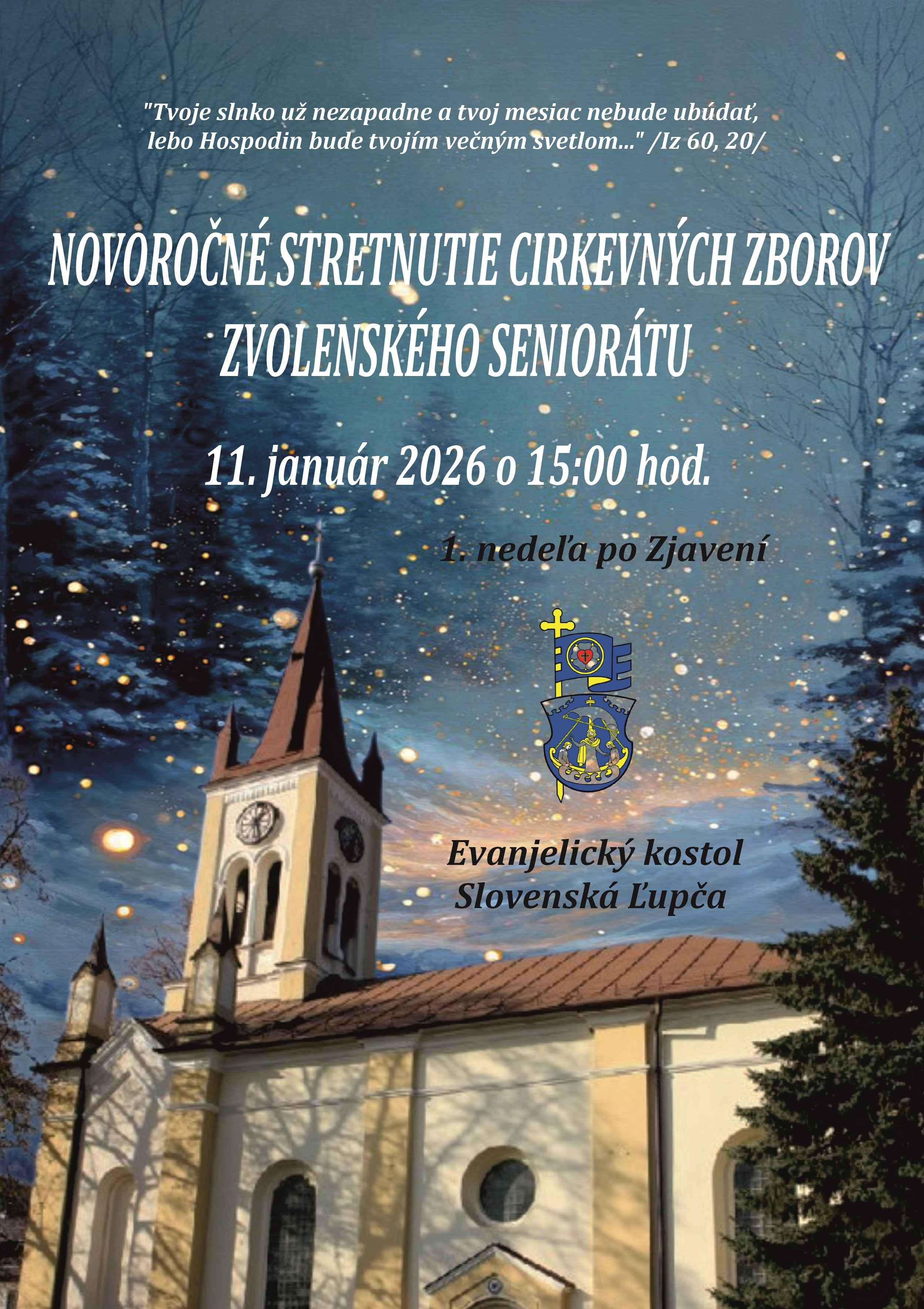 Pozvánka na Novoročné stretnutie cirkevných zborov Zvolenského seniorátu